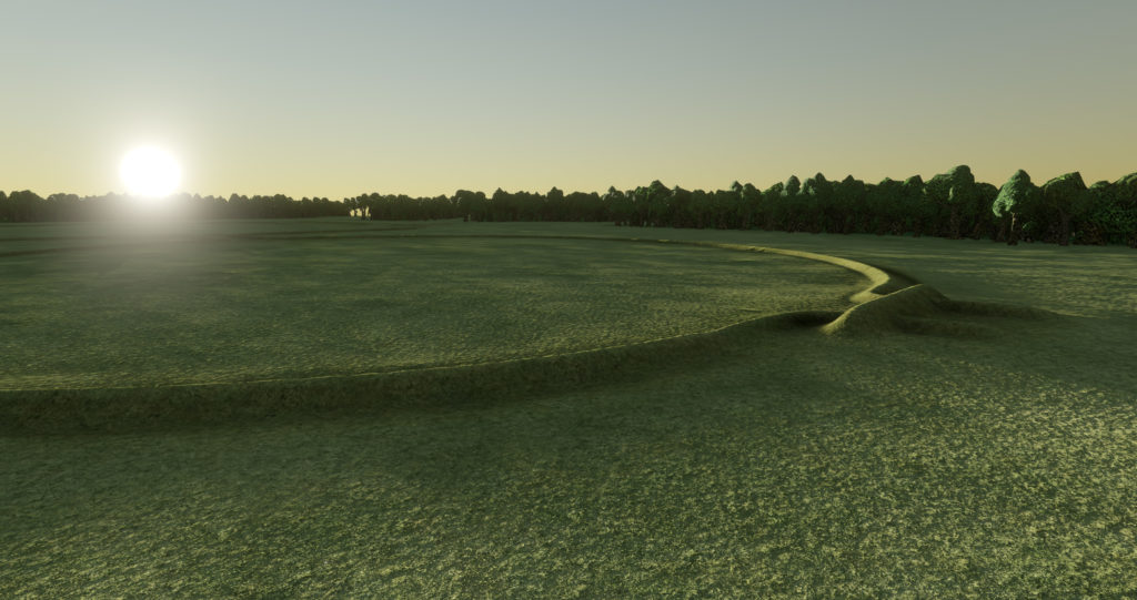 First person view of Newark Earthworks render